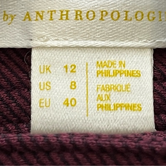 Anthropologie Maeve High Rise Seamed Split Hem Skinny Pants Size 8 - Picture 8 of 11